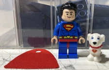 NEW LEGO Super Heroes DC Superman Minifigure + Krypto Superman to the Rescue