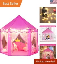 Princess Castle Play Tent for Girls Large Kids Play Tents Hexagon Playhouse w...