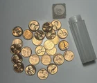 1958-D Lincoln Wheat Penny Cent - BU Partial Roll (28 Coins)