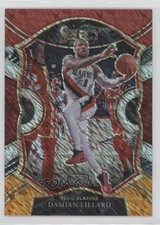 2020 Panini Select Concourse Red White Orange Shimmer Prizm Damian Lillard 02s7
