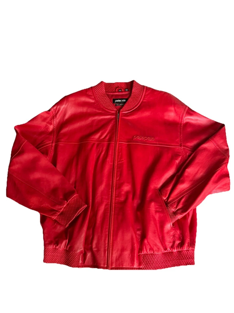 Pelle Pelle Leather Outer Shell Red Coats, Jackets & Vests for Men