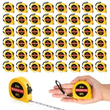 50 Pcs 6 FT Mini Tape Measure Retractable Bulk Small Measuring Yellow