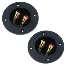 2x Speaker Box Terminal Cup 3" 2-Way Spring Loaded Jacks Speaker Wire Connector