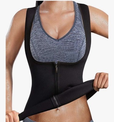 GAODI Sauna Suit Workout Sweat Body Shaper Women Black 3XL Fitness