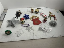 Assorted Vintage Lot of 17 Christmas ornaments
