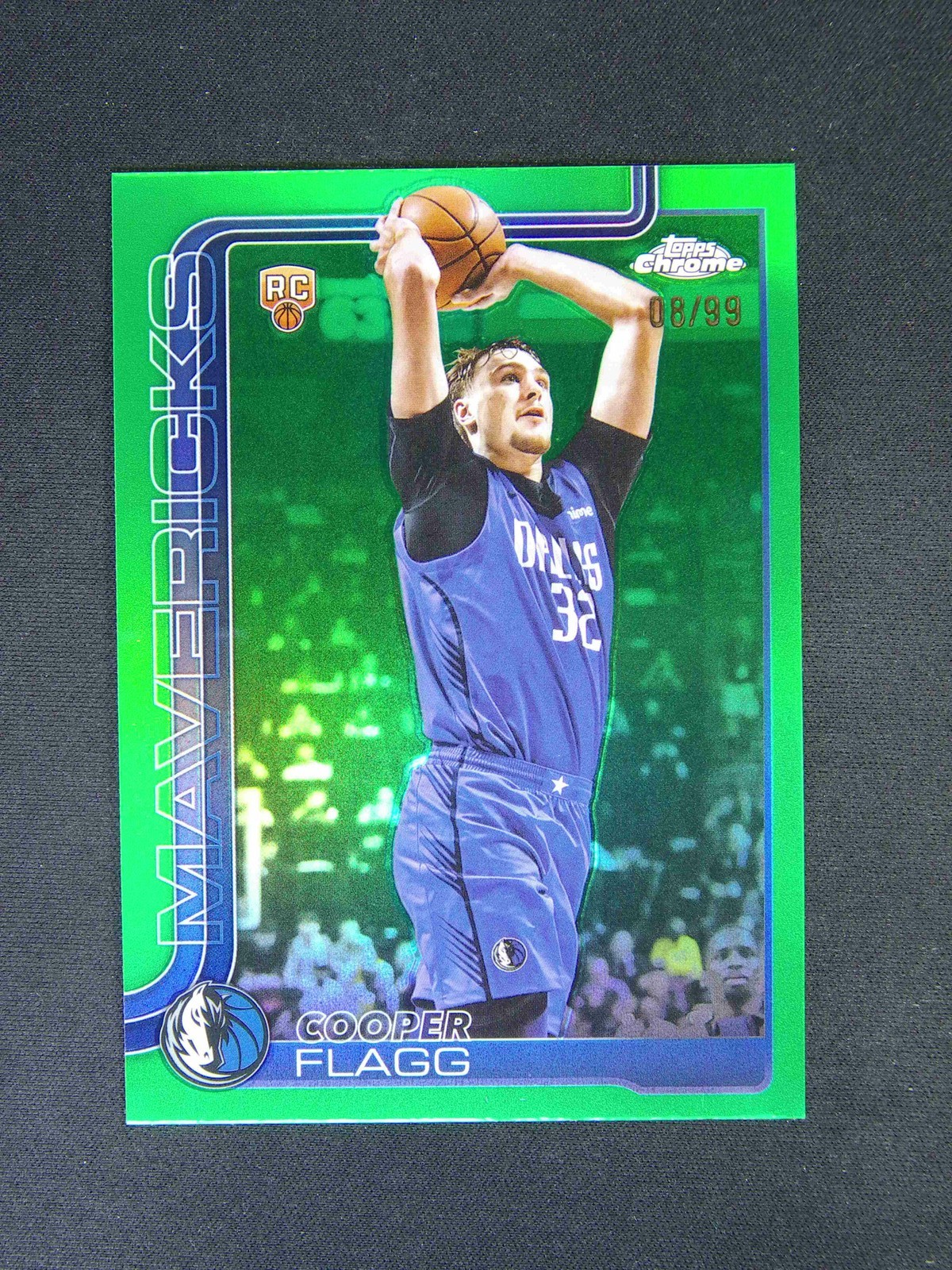 2025-26 Topps Chrome Cooper Flagg #251 RC Rookie Green Refractor /99