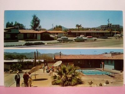Tucson AZ Ghost Ranch Lodge Restaurant multi view pool 1958