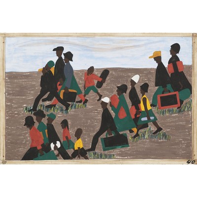 Jacob Lawrence - The migrants arrived in great numbers - 24x32 Inch Rolled...