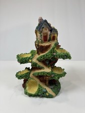 Fairy Garden Tree Display Stand Resin Cottage Figurine Holder Woodland Decor