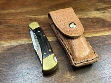 New Custom Thick Tan Leather Heavy Duty Sheath for BUCK 110 Knife Basket Weave