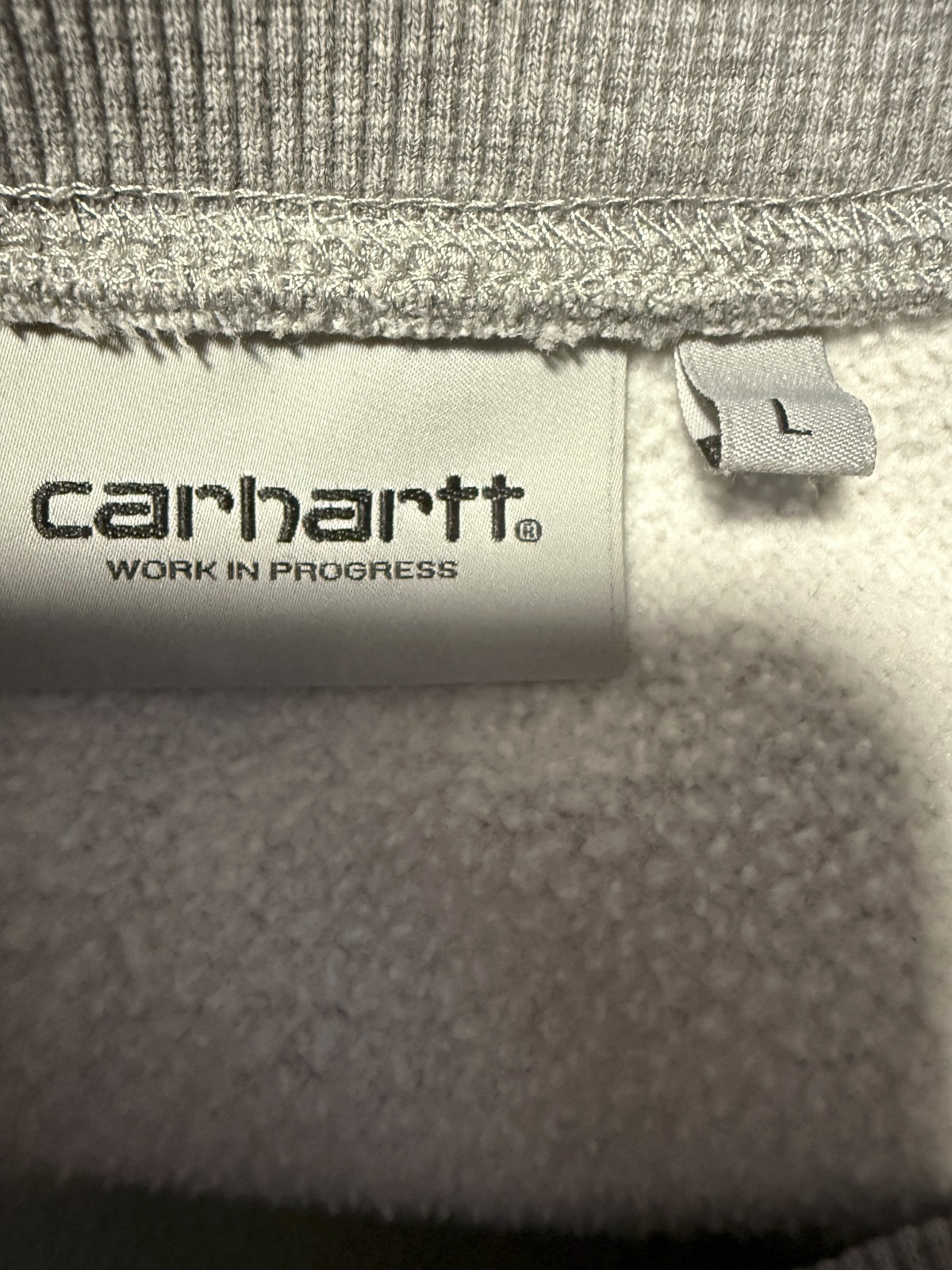 CARHARTT WIP Squad Sweat - Men's Crewneck Gray Logo Sweatshirt - Size Large thumbnail 5