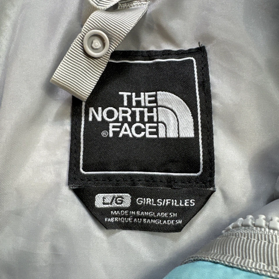 Chaqueta Hyvent THE NORTH FACE Niñas Lluvia Nieve Verde Menta Con Capucha Nylon Concha Completa Foto 4 de 4