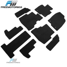 Fits 20-23 Mazda CX-9 Non-Slip Nylon Floor Mats All Weather Carpets 9PCS Black