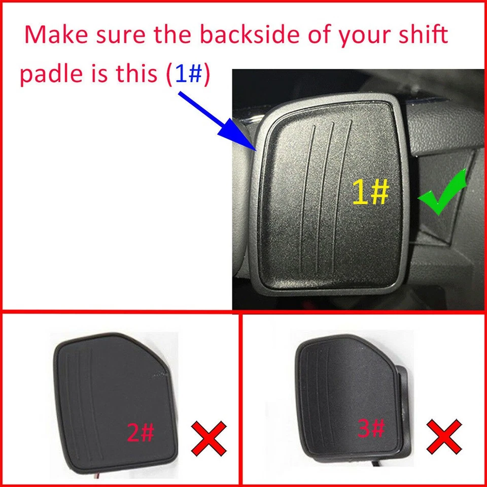 For Audi A3 A4L A5 A6L S3 S4 Q2 Q7 Black Steering Wheel Shift Shifter Paddle Pad - Image 2 of 4