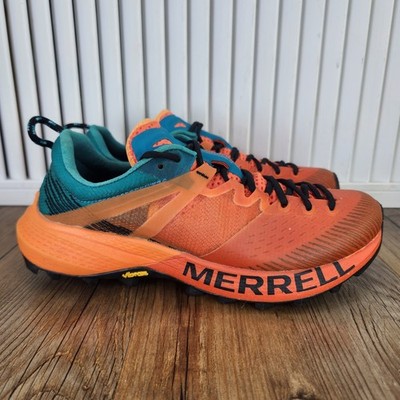 Merrell MTL MQM Trail Shoes Womens Sz 6 Tangerine Mineral Vibram Hiking Sneakers