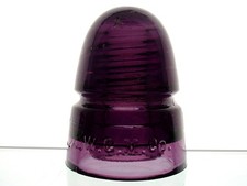 DARK PURPLE W.G.M.Co. DENVER COLORADO Glass Railroad Beehive Insulator