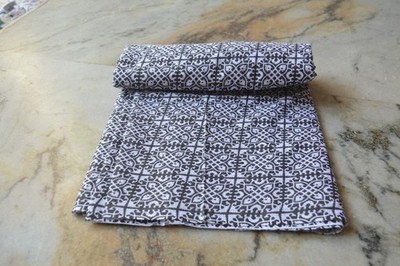 10 Yard Sanganer Hand Printed 100% Cotton Fabric NO DUTY CHARGES 100%   ZK-361