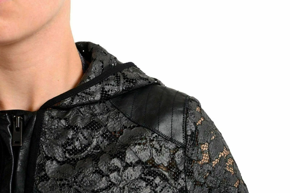 Maison Margiela 1 Gray Black Full Zip Women's Basic Jacket US M IT 42 - Image 4 of 4