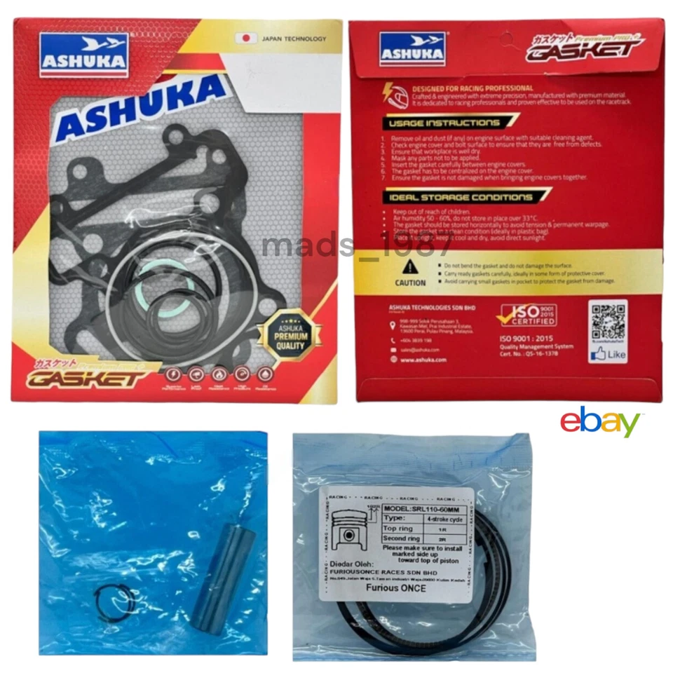 Yamaha TTR110 Racing Big Bore Kit 143CC RACING GASKET SET TOP FREE SHIP SHIPPING - Image 2 of 4