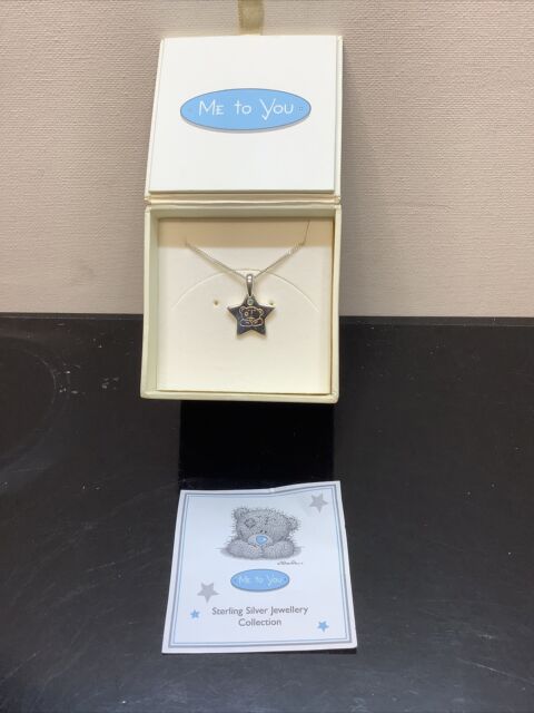 Me To You Bear Necklace Rare Retired Boxed Chain Collectable Jewellery Silver