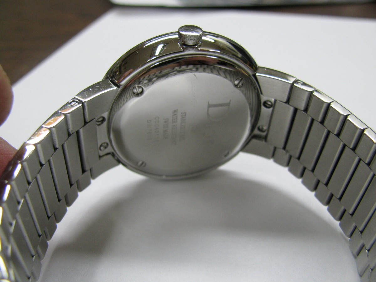 CHRISTIAN DIOR S/STAINLESS DIAMOND BEZEL CD043111 LADY WATCH | eBay