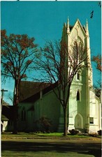 Brunswick Maine The First Parish Church Erected in 1845 Vintage Postcard
