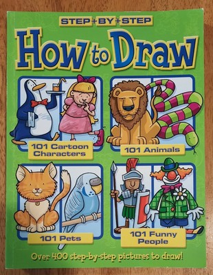 How To Draw Step By Step Cartoon Characters Animals Pets Funny People Ebay