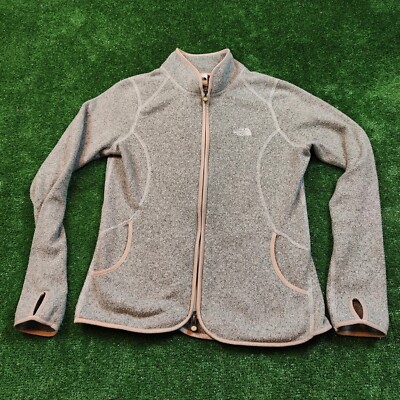 The North Face Pullover Damen Medium Full Zip grau Fleece leicht Ladies TNF
