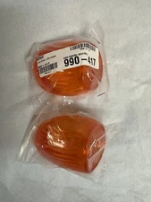 (2) Indian Motorcycle Spirit Scout Chief Turn Signal Amber Plastic Lens Covers