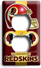 WASHINGTON REDSKINS FÚTBOL DÚPLEX TOMACORRIENTE PARED PLACA CUBIERTA NIÑOS DORMITORIO DECORACIÓN