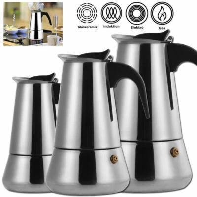 MARKENLOS Espressokocher 6/9/12 Tassen 300ml 450ml 600ml Espresso Maschine Mokka Maker