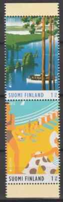 s53401 FINNLAND 2011 POSTFRISCH ** EUROPA CEPT Wald 2v PAAR aus Heft