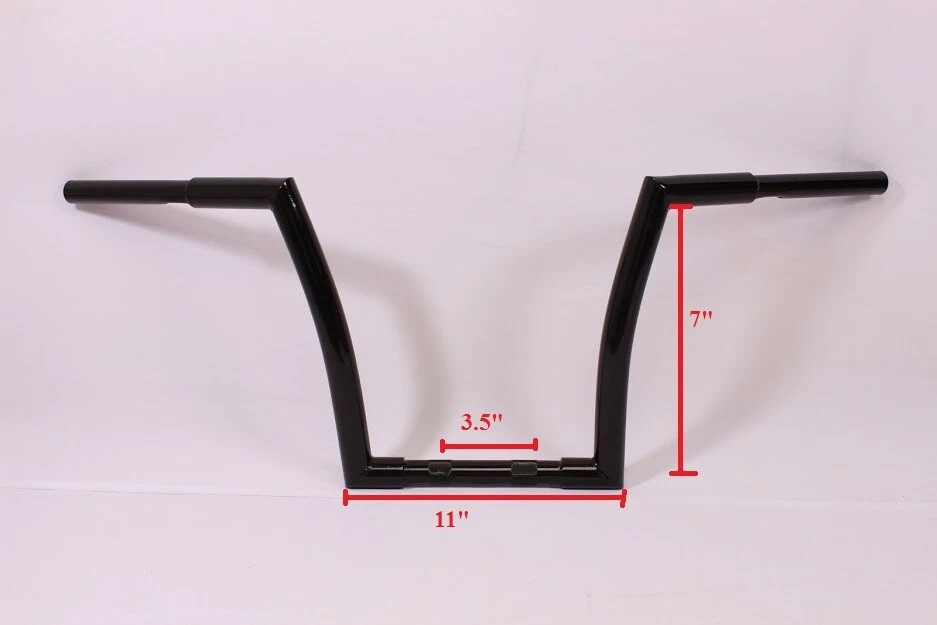 Fit 98-07 Honda VT1100C2 Shadow Sabre Fat 7" APE MANILLAR NEGRO GARRA-BILLET Foto 3 de 3