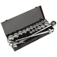 Sealey AK259/CRV Socket Set 22pc 3/4"sq Drive - Walldrive - Duometric