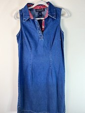 VTG Denim Short Blue Jean Dress sz 10 Country Bandana Western Rodeo 90's Y2K