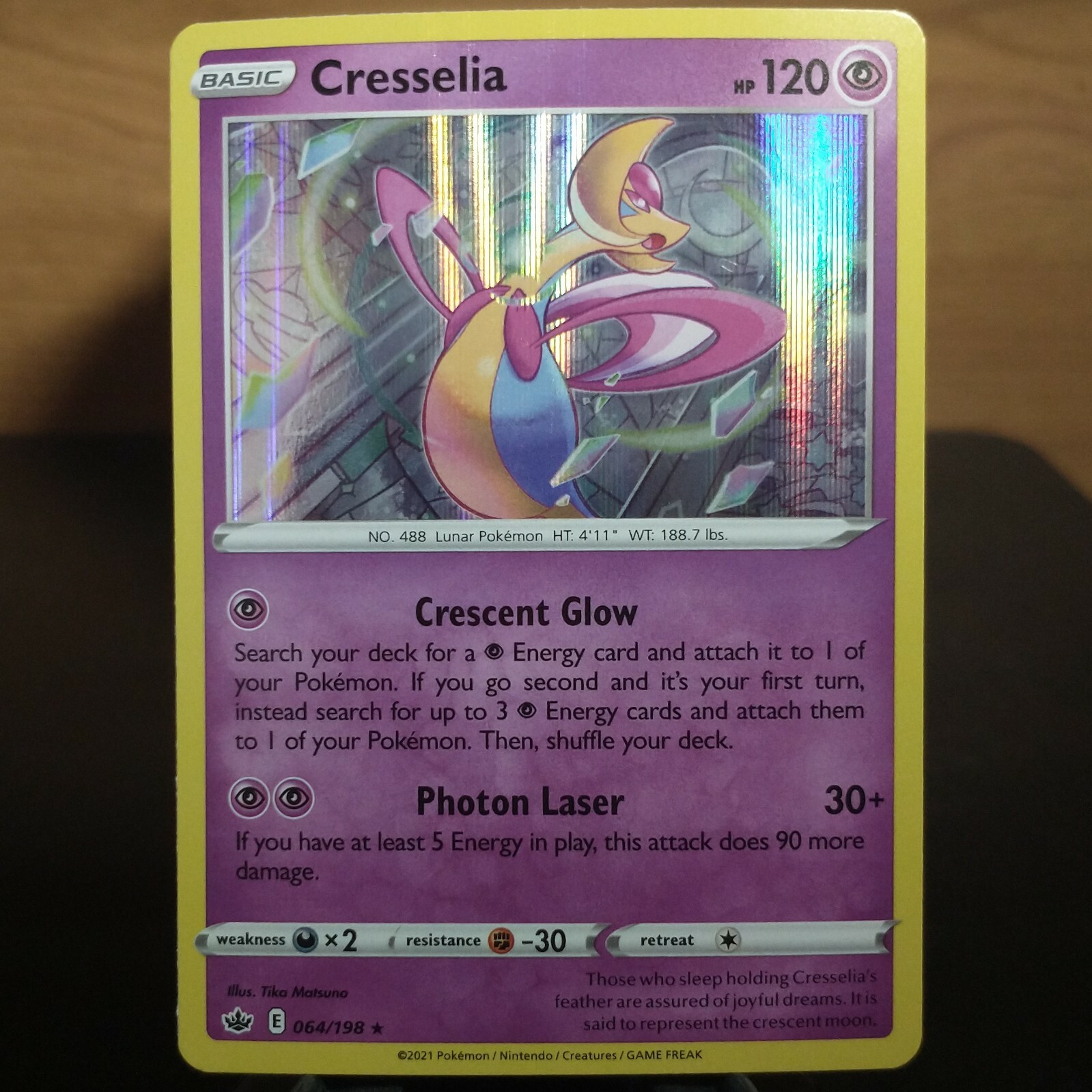 Cresselia 064/198 NM Holo Chilling Reign Near Mint Foil Pokemon TCG Card 64/198