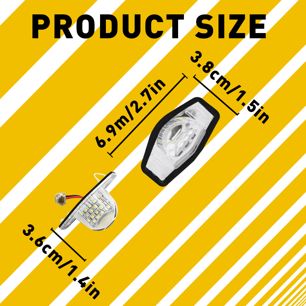 2PCS LED License Plate Light Tag Lamp 6000K for 2007-2016 Honda CR-V 34102SLNA01 2PCS LED License Plate Light Tag Lamp 6000K for 2007-2016 Honda CR-V 34102SLNA01