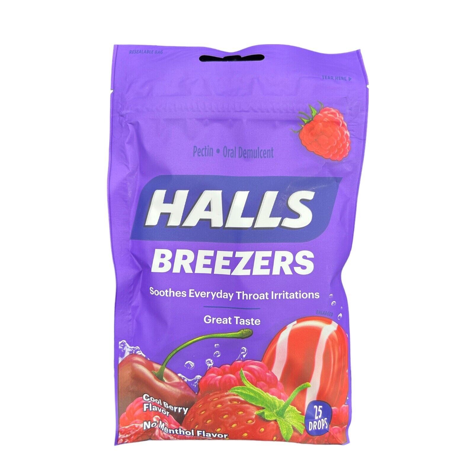 3X HALLS Breezers Cool Berry Flavor Cough Drops 3 Bags 75 Total eBay