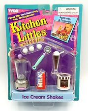 BK  B NIB BARBIE DOLL 1995 TYCO KITCHEN LITTLES ICE CREAM SHAKES FOOD PACKS