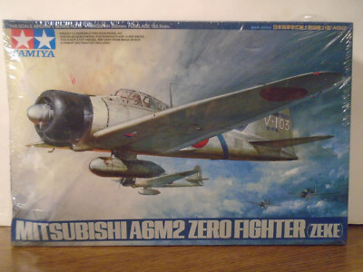 Tamiya #61016 1/48 Scale MITSUBISHI A6M2 ZERO FIGHTER ZEKE NEW IN DAMAGED BOX