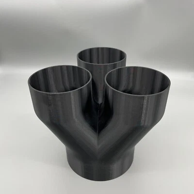 ZEPHYR'S MARKET 6" to 4" 3-Way Splitter Duct Connection for Woodwork Dust, Grow Tent - USA!!!