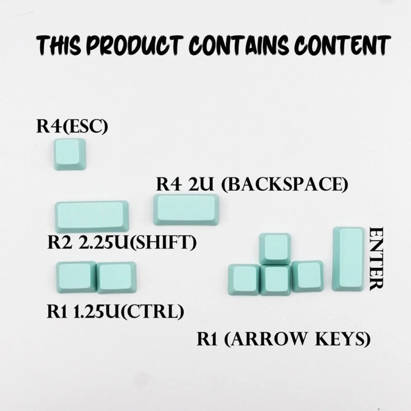 10PCs Durable Mechanical Keyboard Keycap Set for Enhanced Typing Experience and Long-Lasting Performance