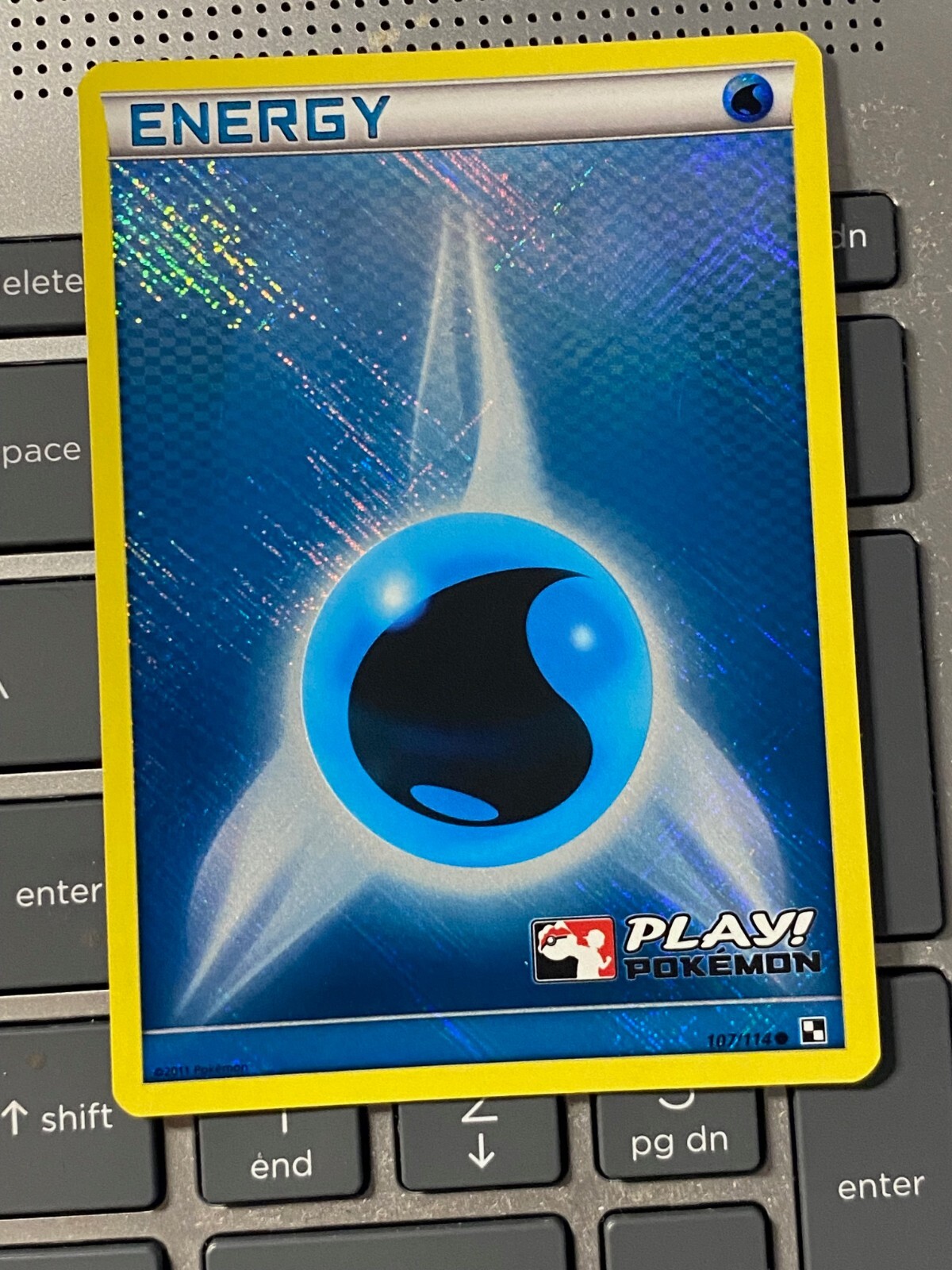 Pokemon League Promo Holo Water Energy 107/114 m/nm condition card / Unplayed