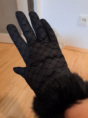 Top Neu Handschuhe Pelz Fell Schwarz NP 59  Einheitsgre | eBay.de
