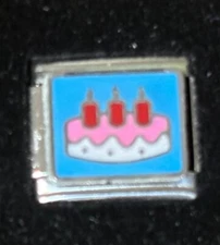 Birthday Cake Wholesale Italian Charm Enamel Link 9MM K3456 - K45-2