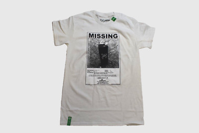Lifted Research Group Mens LRG Missing Funny White Shirt NWT Small