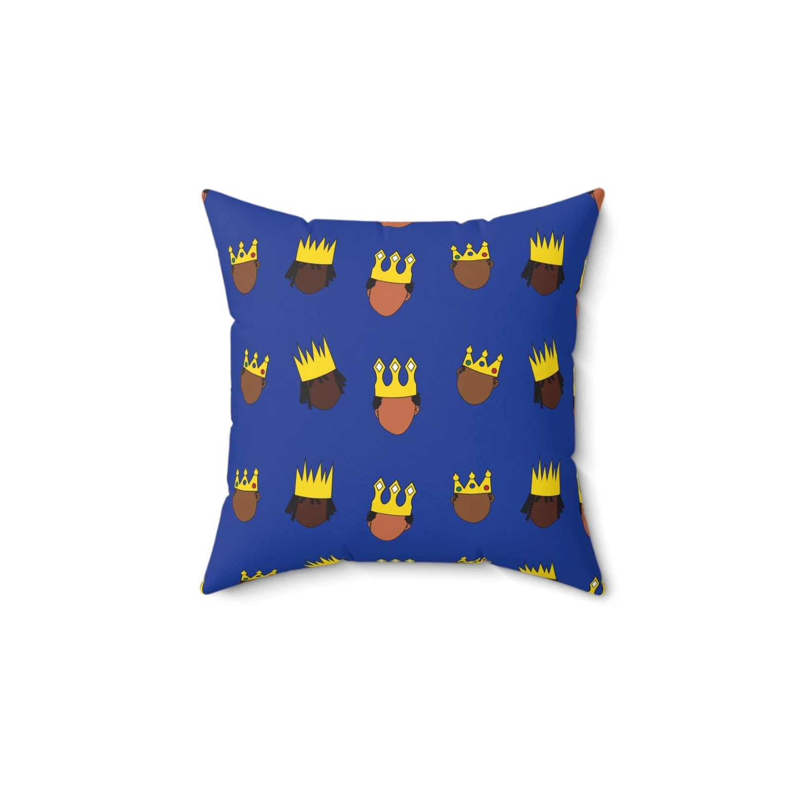 Black Kings Spun Polyester Square Throw Pillow