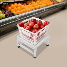 3 Pack Dunnage Racks Stainless Steel For Food Storage in Restaurant Kitchen Shop