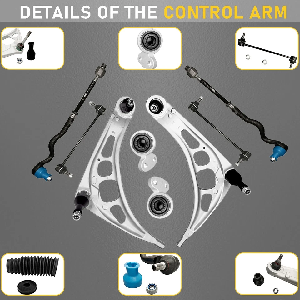 ☞NEW FRONT LOWER CONTROL ARMS ASSEMBLY SWAY BARS FOR BMW 325CI 328I Z4 - Image 2 of 4