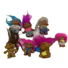 Lot Of 7 Assorted Vintage Troll Dolls, Cute, Adorable, 107 .
